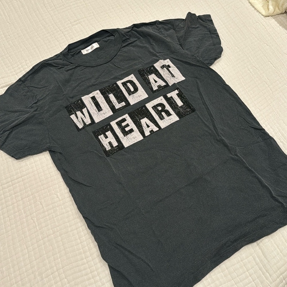 ANINE BING- Black 'Wild at Heart' Short Sleeve Tee